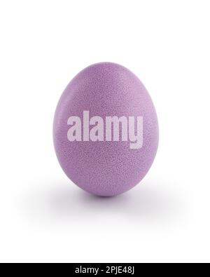 violet easter egg isolated on white background, with shadow Stock Photo