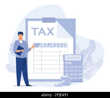 Corporate profit concept, Financial management system, net income calculating, KPI success measurement, company growth, budget planning, flat vector m Stock Vector