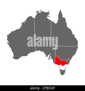 Map of Victoria Australia. Black and outline maps. EPS Vector File ...