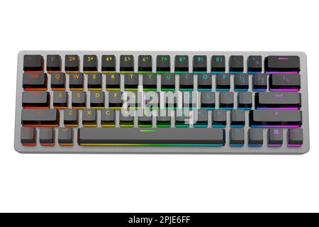 Computer Keyboard Texture 3d Realistic computer keyboard with metallic chrome texture isolated on ...