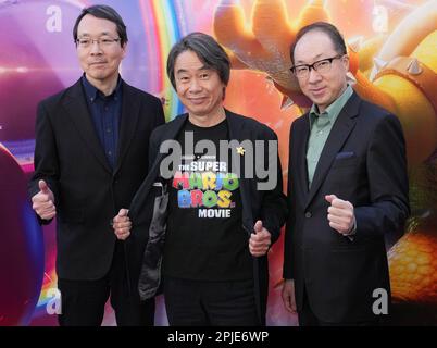 Shigeru Miyamoto 04/01/2023 The Special Screening of The Super Mario Bros.  Movie held at the Regal LA Live in Los Angeles, CA. Photo by I. Hasegawa /  HNW/ Picturelux Stock Photo - Alamy