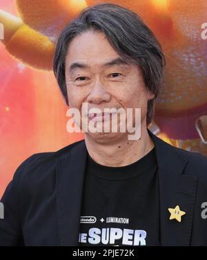 Los Angeles, USA. 02nd Apr, 2023. Chris Melendandri, Shigeru Miyamoto at  The Super Mario Bros. Movie Special Screening held at the Regal LA Live,  Los Angeles, CA, April 1, 2023. Photo Credit