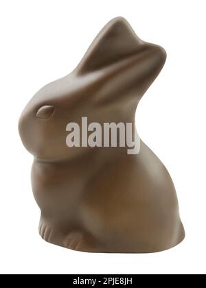 Chocolate Easter Bunny isolated on white background Stock Photo