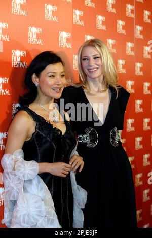 Joan Chen (left) and Cate Blanchett at the Sydney Film Festival opening night gala. State Theatre, Sydney, Australia. 08.06.07. Stock Photo