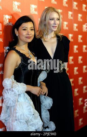 Joan Chen (left) and Cate Blanchett at the Sydney Film Festival opening night gala. State Theatre, Sydney, Australia. 08.06.07. Stock Photo