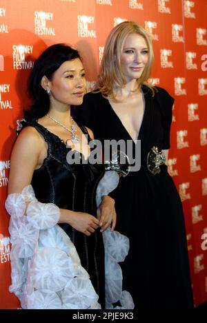 Joan Chen (left) and Cate Blanchett at the Sydney Film Festival opening night gala. State Theatre, Sydney, Australia. 08.06.07. Stock Photo