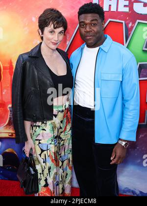 Los Angeles, United States. 01st Apr, 2023. LOS ANGELES, CALIFORNIA, USA - APRIL 01: Nicole Boyd and boyfriend Sam Richardson arrive at the Los Angeles Special Screening Of Universal Pictures, Nintendo And Illumination Entertainment's 'The Super Mario Bros. Movie' held at the Regal Cinemas LA Live & 4DX Movie on April 1, 2023 in Los Angeles, California, United States. (Photo by Xavier Collin/Image Press Agency) Credit: Image Press Agency/Alamy Live News Stock Photo