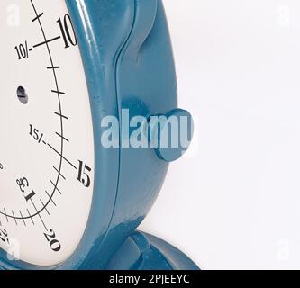 A vintage cast iron weight scale on a white isolated background - 3D render Stock Photo