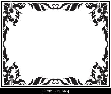 Vintage vector background - massive black frame for your design. Stock Vector