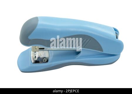 Blue professional stapler isolated on white background Stock Photo