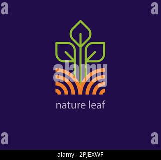 Creative natural leaf logo design. Modern design color. Organic lifestyle logo template. vector. Stock Vector