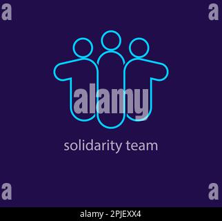 Colorful solidarity team logo. Creative teamwork logo template. vector. Stock Vector