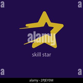 Skill star logo. Star vector logo design branding corporate identity. Simple modern star vector .Elegant, luxury, premium vector Stock Vector