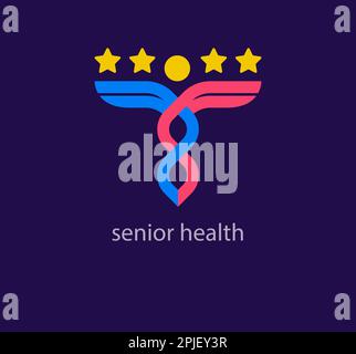 Unique star medicine logo. Modern design color. Healthcare, hospital and business logo template. vector. Stock Vector