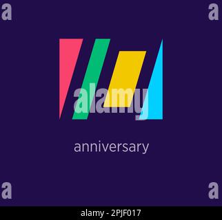 0th anniversary colorful logo design. Modern design color. Anniversary logo template. vector. Stock Vector