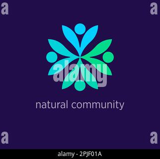 Creative natural community logo design. Modern design color. Organic lifestyle logo template. vector. Stock Vector