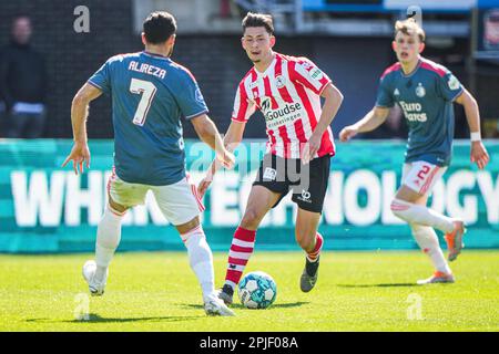 Rotterdam - Jeremy van Mullem of Sparta Rotterdam during the match between Sparta Rotterdam v Feyenoord at Het Kasteel on 2 April 2023 in Rotterdam, Netherlands. (Box to Box Pictures/Tom Bode) Stock Photo