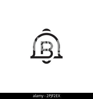 Bell and Letter B logo or icon design Stock Vector