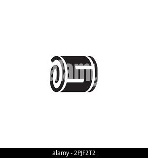 Letter S and Roll logo or icon design Stock Vector