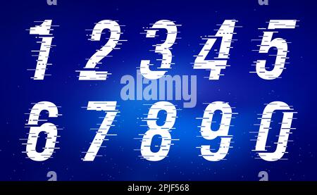 Technology rapid design from numbers. Latin alphabet numbers from 1 to 0. Logo, corporate identity, app, creative poster and more. Stock Vector