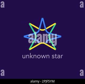 Unknown unique star logo. linear star. logo template. vector Stock Vector