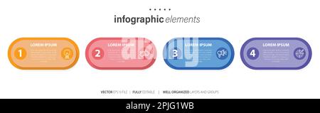 Business data visualization. Process chart. Abstract elements of graph, diagram with steps, options, parts or processes Stock Vector