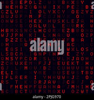 Digital cover. Red filled alphabet letters background. Small sized seamless pattern. Superb vector illustration. Stock Vector