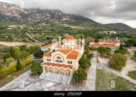 Monastery of Agios Gerasimos on Kefalonia island, Greece Stock Photo