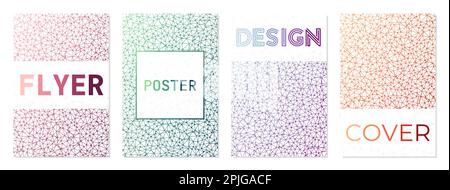 Set of backgrounds for covers or brochures. Can be used as cover, banner, flyer, poster, business card, brochure. Stock Vector