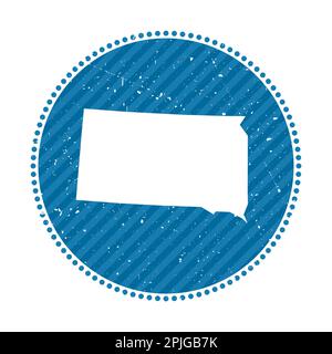 South Dakota map with stamp vintage vector background Stock Vector ...