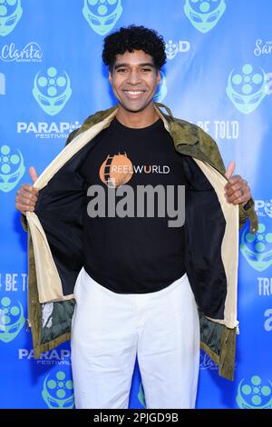 Santa Clarita, California, USA. 1st April, 2023. Jan Lucanus attending the Inaugural Parapod Awards at Black 'N Blue Restaurant in Santa Clarita, California. Credit: Sheri Determan Stock Photo