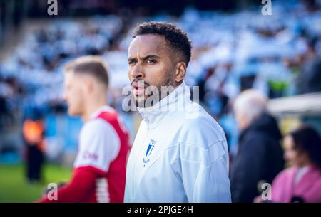 Malmoe, Sweden. 01st, April 2023. Isaac Thelin of Malmo FF seen during the Allsvenskan match between Malmo FF and Kalmar FF at Eleda Stadion in Malmoe. (Photo credit: Gonzales Photo - Joe Miller). Stock Photo