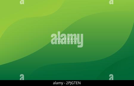 Green abstract background wave Stock Vector