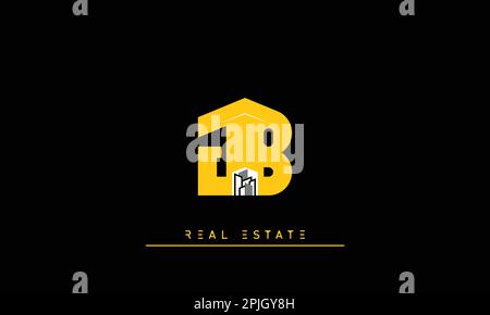 Real Estate letters Initials Monogram logo JB , BJ Stock Vector