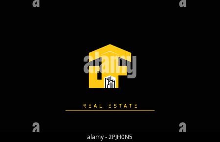 Real Estate letters Initials Monogram logo JF , FJ Stock Vector