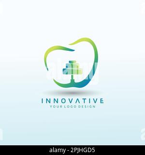 nutrition and healthy fitness strong logo design Stock Vector
