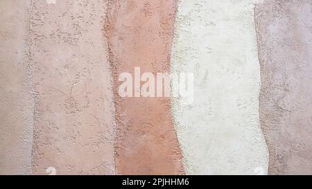 Abstract Grunge Decorative Rough white brown red  Stucco Wall Background. Art Texture. Colored Winter Wide Screen Background With Copy Space.Abstract Stock Photo