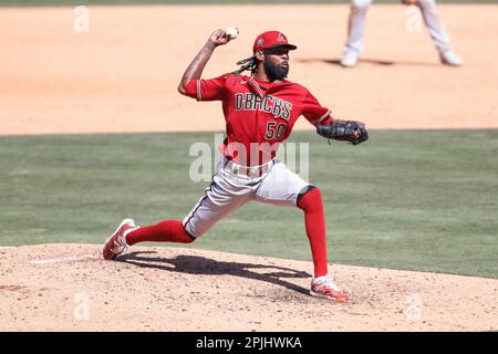 This is a 2023 photo of Arizona Diamondbacks relief pitcher Miguel Castro.  This image reflects the Arizona Diamondbacks' active roster as of  Wednesday, Feb. 22, 2023, when this image was taken in