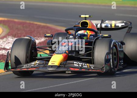 Melbourne, Australia. 03rd Apr, 2023. MELBOURNE, Australia, 2. APRIL 2023; #11. Sergio PEREZ Mendoza, MEX, Oracle Red Bull Racing RB19 Honda RBPT during the AUSTRALIAN Formula One Grand Prix on 2nd April 2023, Albert Park - Melbourne, FIA Formula1 World Championship, raceday, Formel 1 Rennen in Australien, Motorsport, F1 GP, Honorarpflichtiges Foto, Fee liable image, Copyright © Clay CROSS/ATP images (CROSS Clay/ATP/SPP) Credit: SPP Sport Press Photo. /Alamy Live News Stock Photo