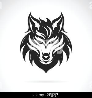 Vector of a wolf head design on white background. Wild Animals. Stock Vector