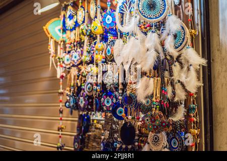 Evil Eye Bead. Evil eye bead souvenir. Eye Turkish mascot Stock Photo