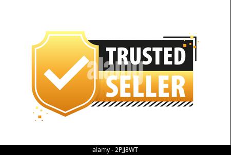 Trusted seller label emblem logo design vector template Stock Vector Image  & Art - Alamy