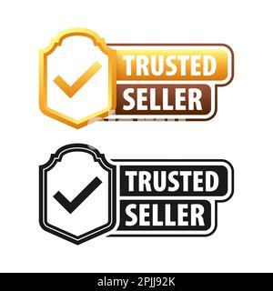 Trusted Seller Emblem Logo Design Vector Template Stock Vector