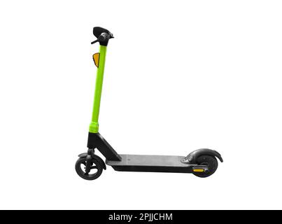 Electric Scooter Isolated on a white background. Eco alternative  ransport. Kick scooter. Stock Photo