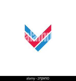 letter v check mark line logo vector Stock Vector