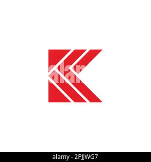 letter k stripes arrows geometric logo vector Stock Vector