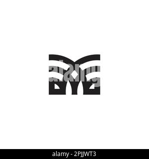 letter m stripes geometric line simple logo vector Stock Vector