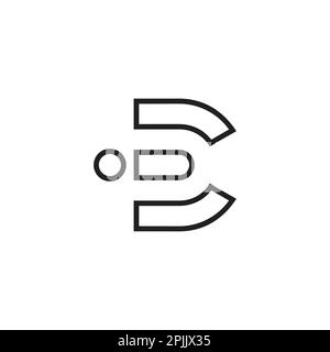 letter di outline simple geometric logo vector Stock Vector