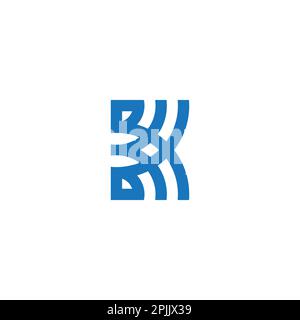 letter k stripes geometric line simple logo vector Stock Vector