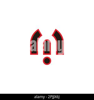 ring bell exclamation symbol icon vector Stock Vector